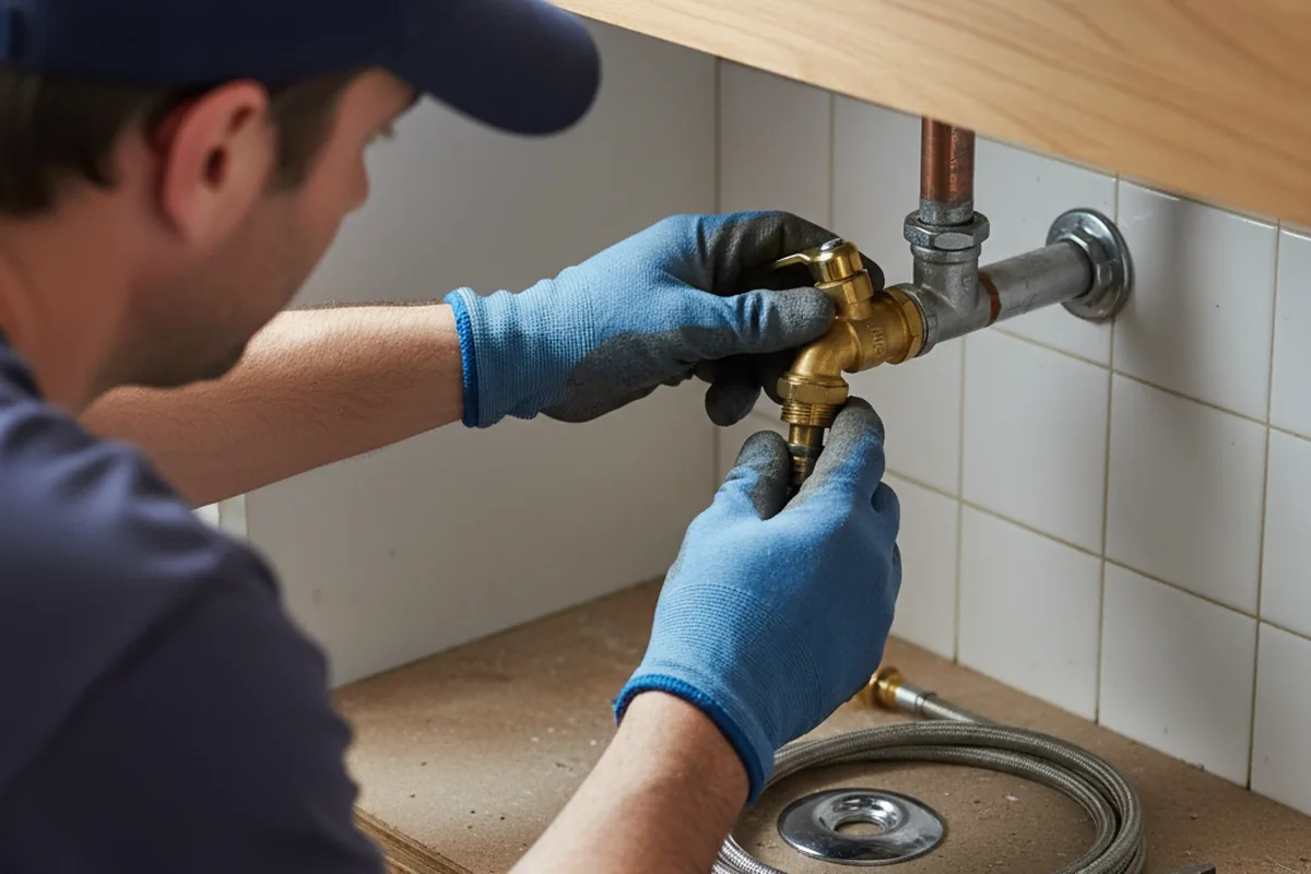 Shutoff valve and fitting work during Emergency Plumbing in Osterville